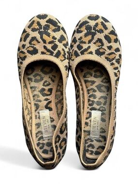 Steven New York Leopard Print Knit Ballet Flats Size 7.5